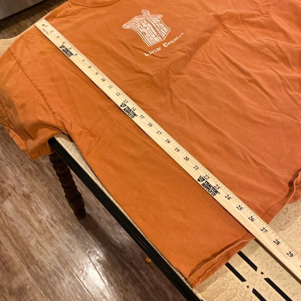 Funny humor western livin country outdoor outhouse Orange T-Shirt size 2XL - Picture 6 of 8